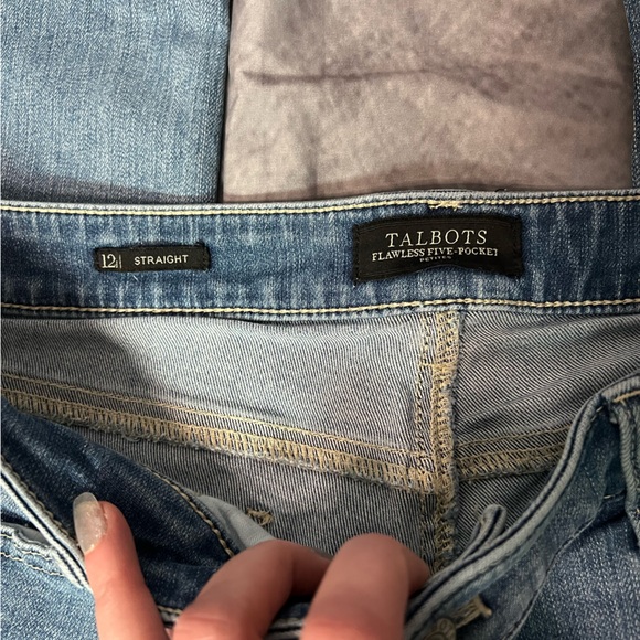 Talbots Petites Flawless Five Pocket Straight Leg Jeans - 12P - Picture 6 of 8